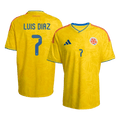 Colombia LUIS DIAZ #7 Home World Cup 2026 Jersey Yellow Men's