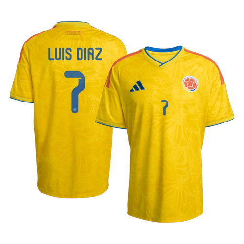 Colombia LUIS DIAZ #7 Home World Cup 2026 Jersey Yellow Men's