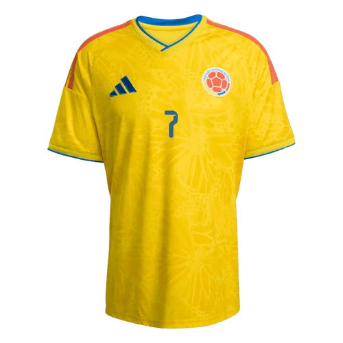 Colombia LUIS DIAZ #7 Home World Cup 2026 Jersey Yellow Men's
