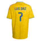 Colombia LUIS DIAZ #7 Home World Cup 2026 Jersey Yellow Men's