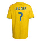 Colombia LUIS DIAZ #7 Home World Cup 2026 Jersey Yellow Men's