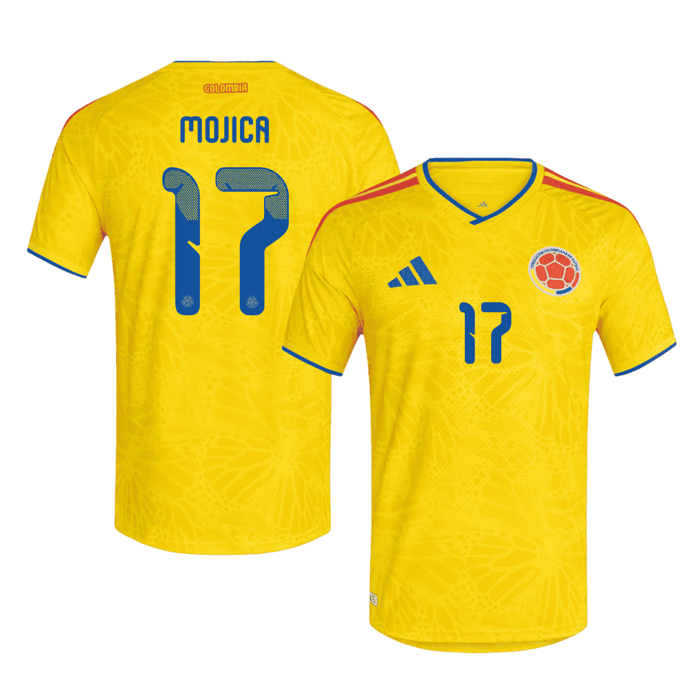 Colombia MOJICA #17 Home World Cup 2026 Jersey Yellow Men's