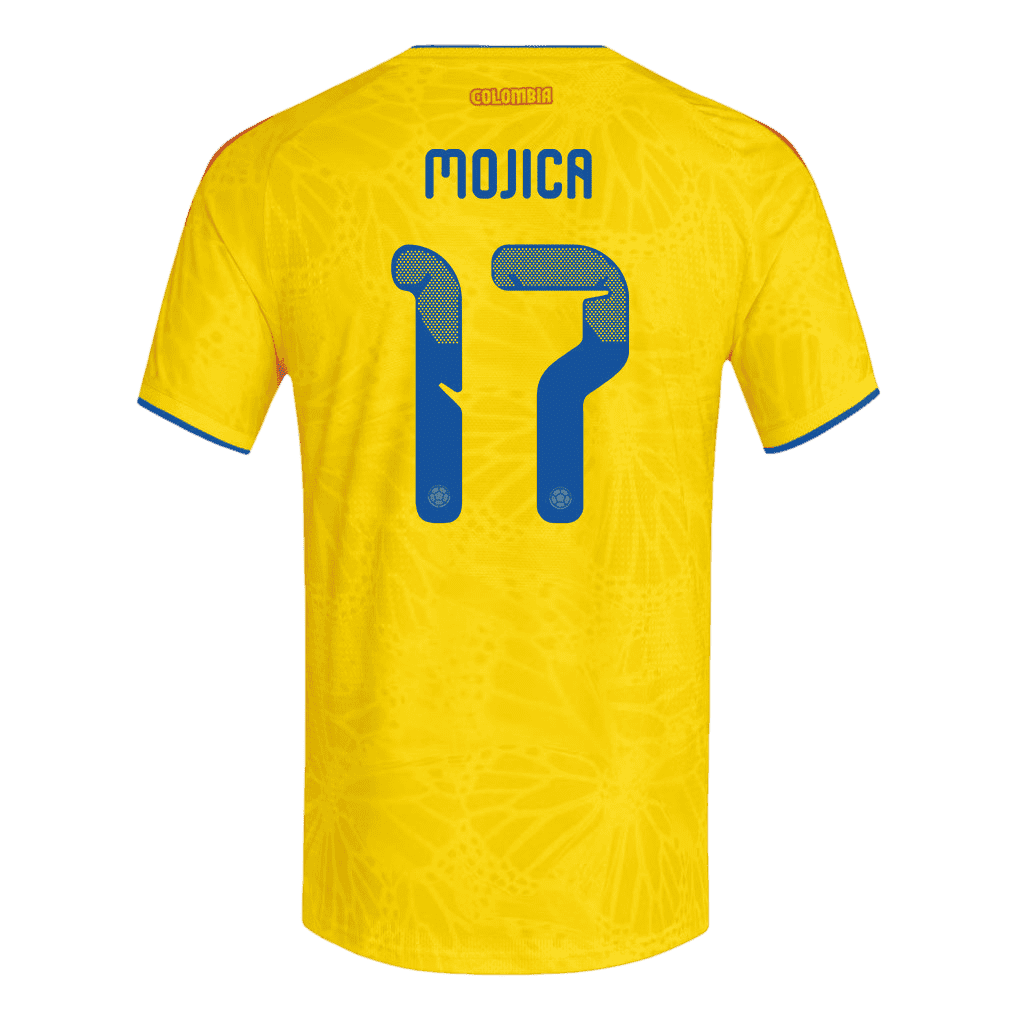 Colombia MOJICA #17 Home World Cup 2026 Jersey Yellow Men's