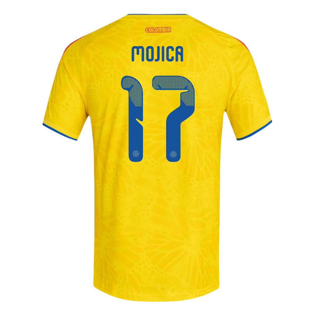 Colombia MOJICA #17 Home World Cup 2026 Jersey Yellow Men's