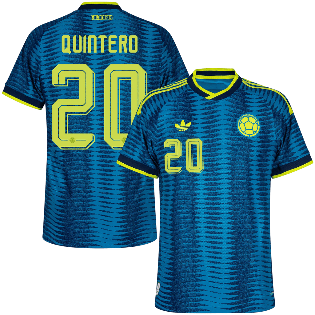 Colombia QUINTERO #20 Away World Cup 2026 Jersey Player's Version Blue Men's
