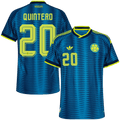 Colombia QUINTERO #20 Away World Cup 2026 Jersey Player's Version Blue Men's
