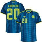 Colombia QUINTERO #20 Away World Cup 2026 Jersey Player's Version Blue Men's