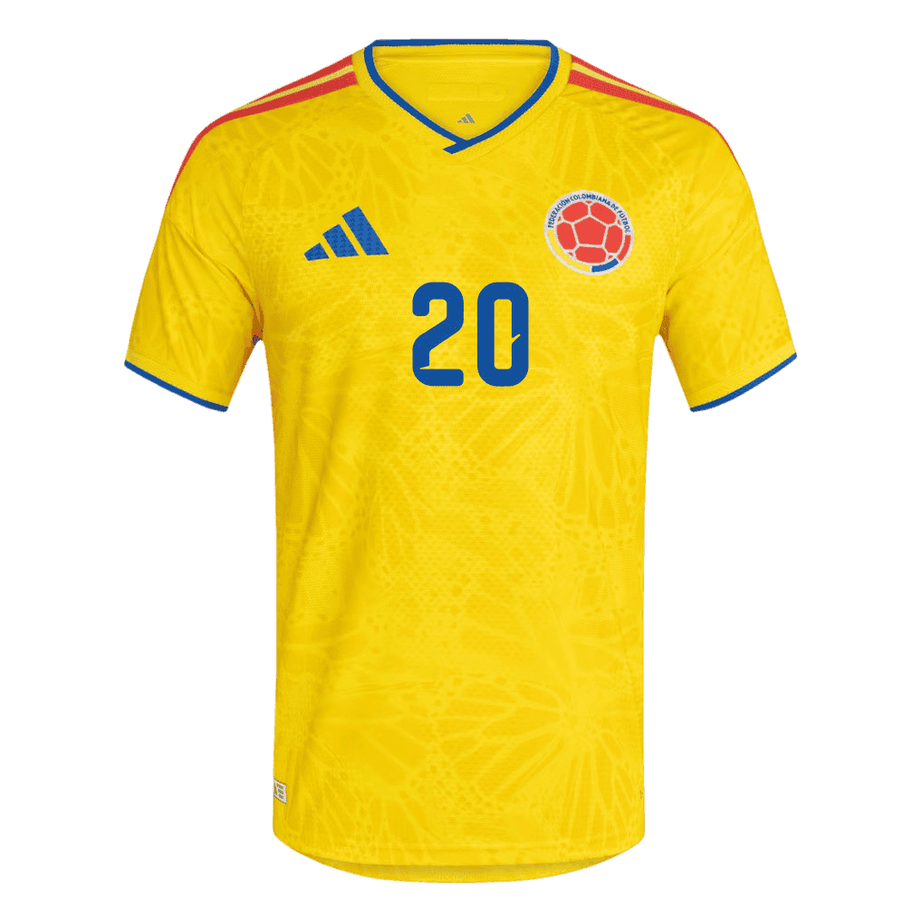 Colombia QUINTERO #20 Home World Cup 2026 Jersey Yellow Men's