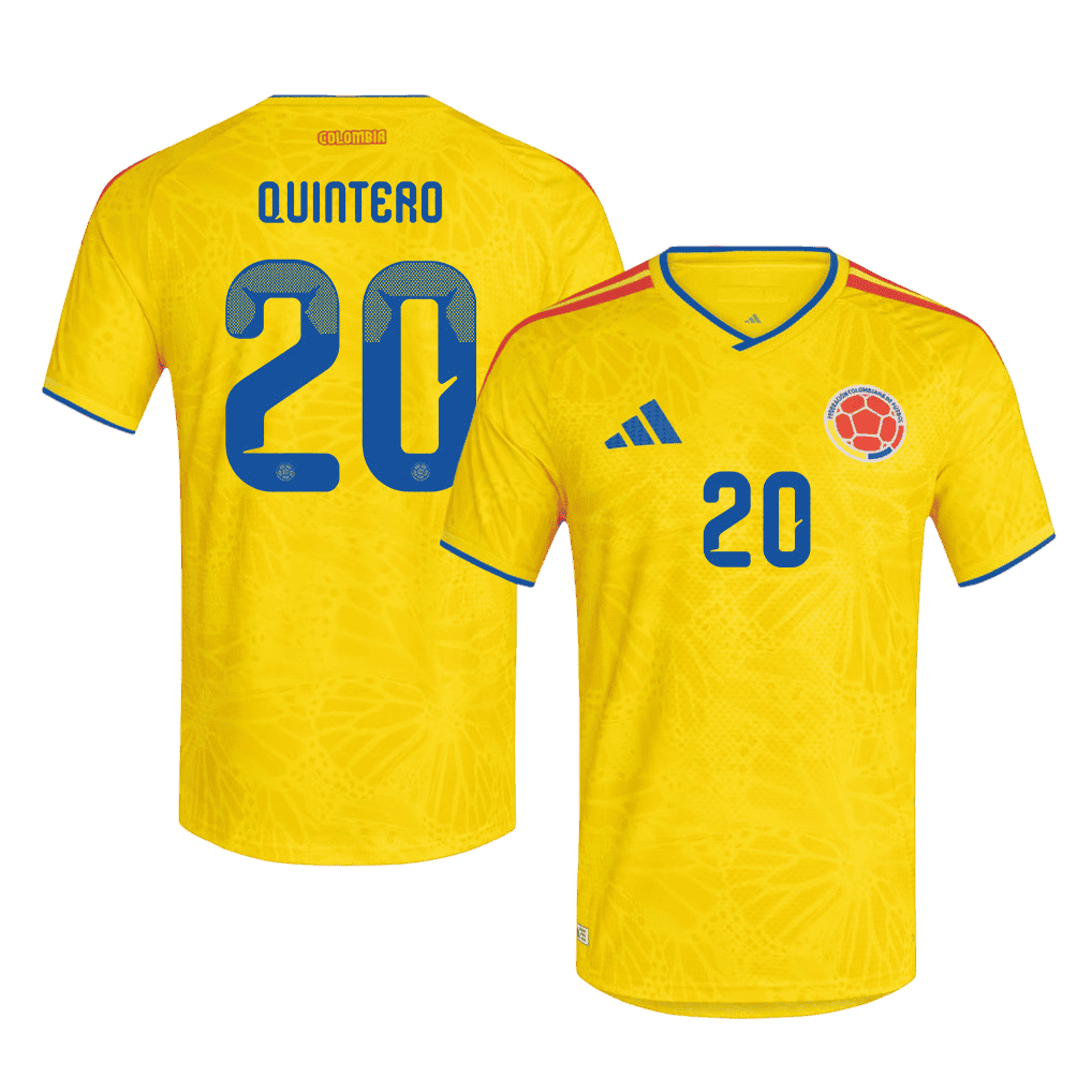Colombia QUINTERO #20 Home World Cup 2026 Jersey Yellow Men's