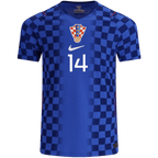Croatia PERIŠIĆ #14 Away World Cup 2026 Jersey Player's Version Blue Men's