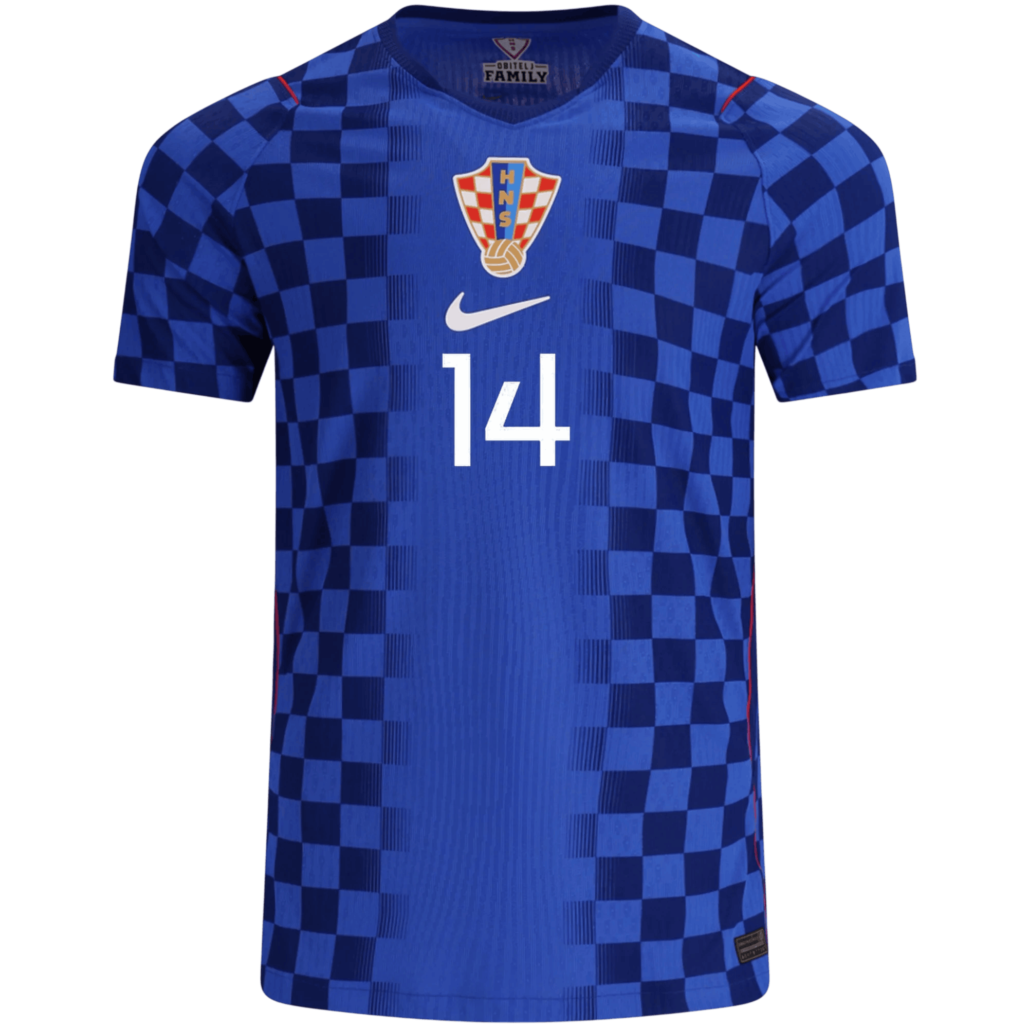 Croatia PERIŠIĆ #14 Away World Cup 2026 Jersey Player's Version Blue Men's