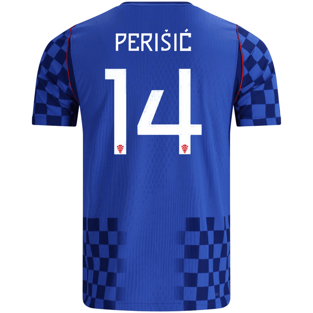Croatia PERIŠIĆ #14 Away World Cup 2026 Jersey Player's Version Blue Men's
