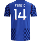 Croatia PERIŠIĆ #14 Away World Cup 2026 Jersey Player's Version Blue Men's