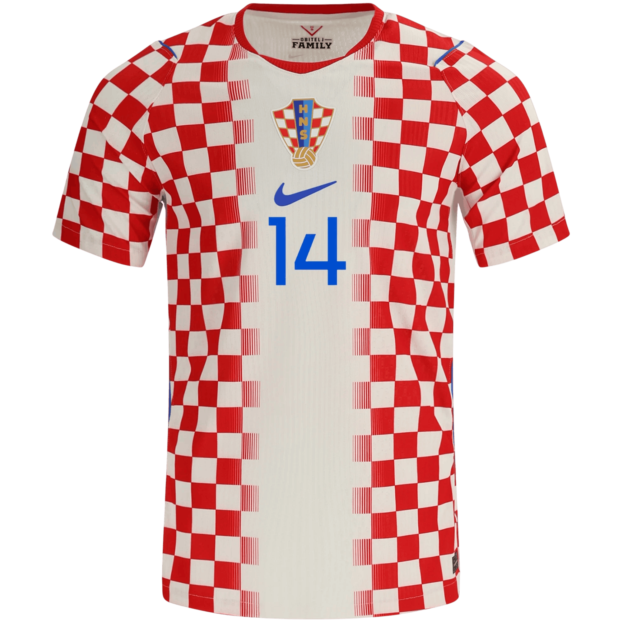Croatia PERIŠIĆ #14 Home World Cup 2026 Jersey Player's Version Red & White Men's