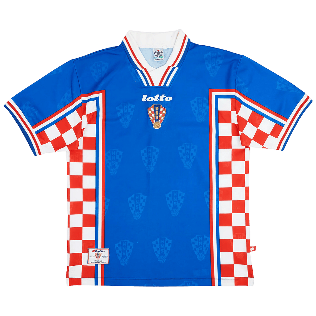 Croatia Retro Away Jersey 1998 Blue Men's