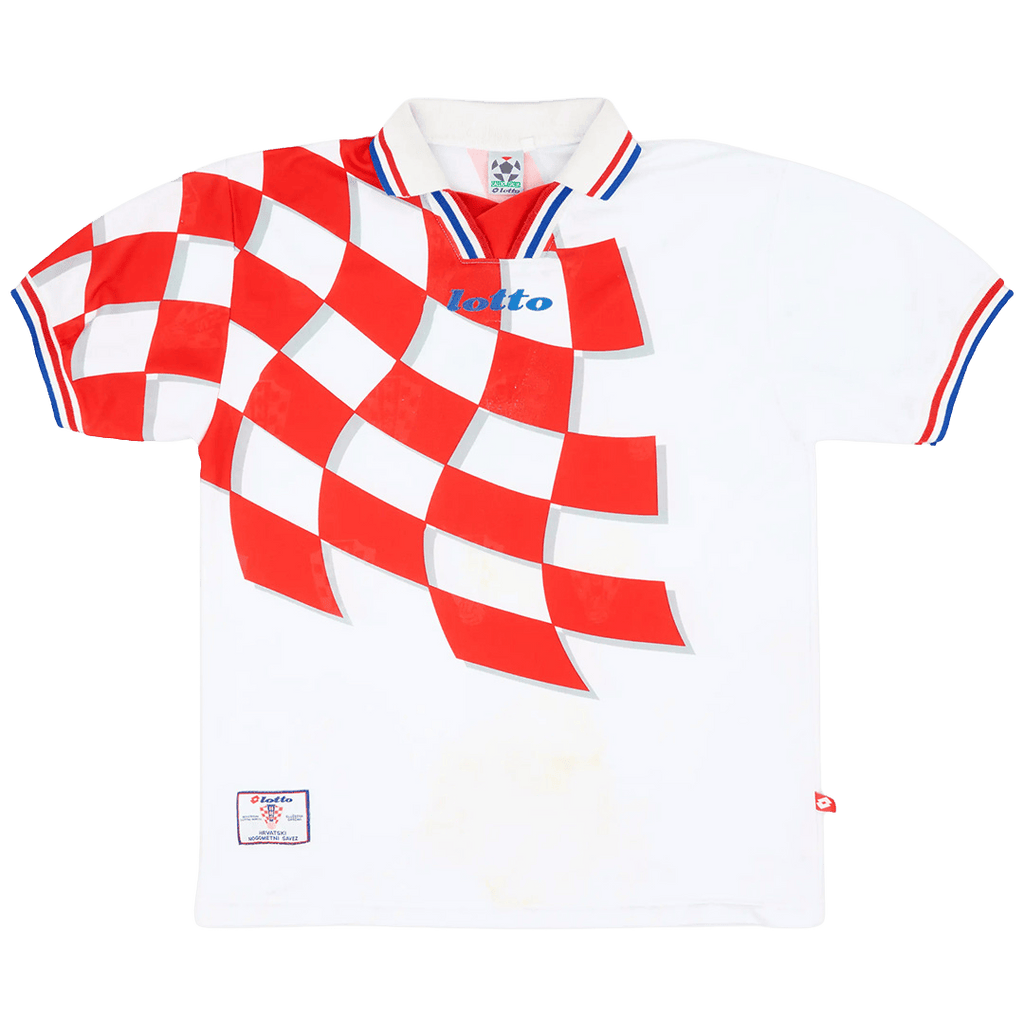 Croatia Retro Home Jersey 1998 White Men's