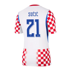 Croatia SUČIĆ #21 Home World Cup 2026 Jersey Red & White Men's