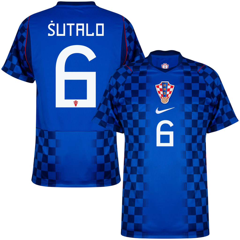 Croatia SUTALO #6 Away World Cup 2026 Jersey Blue Men's