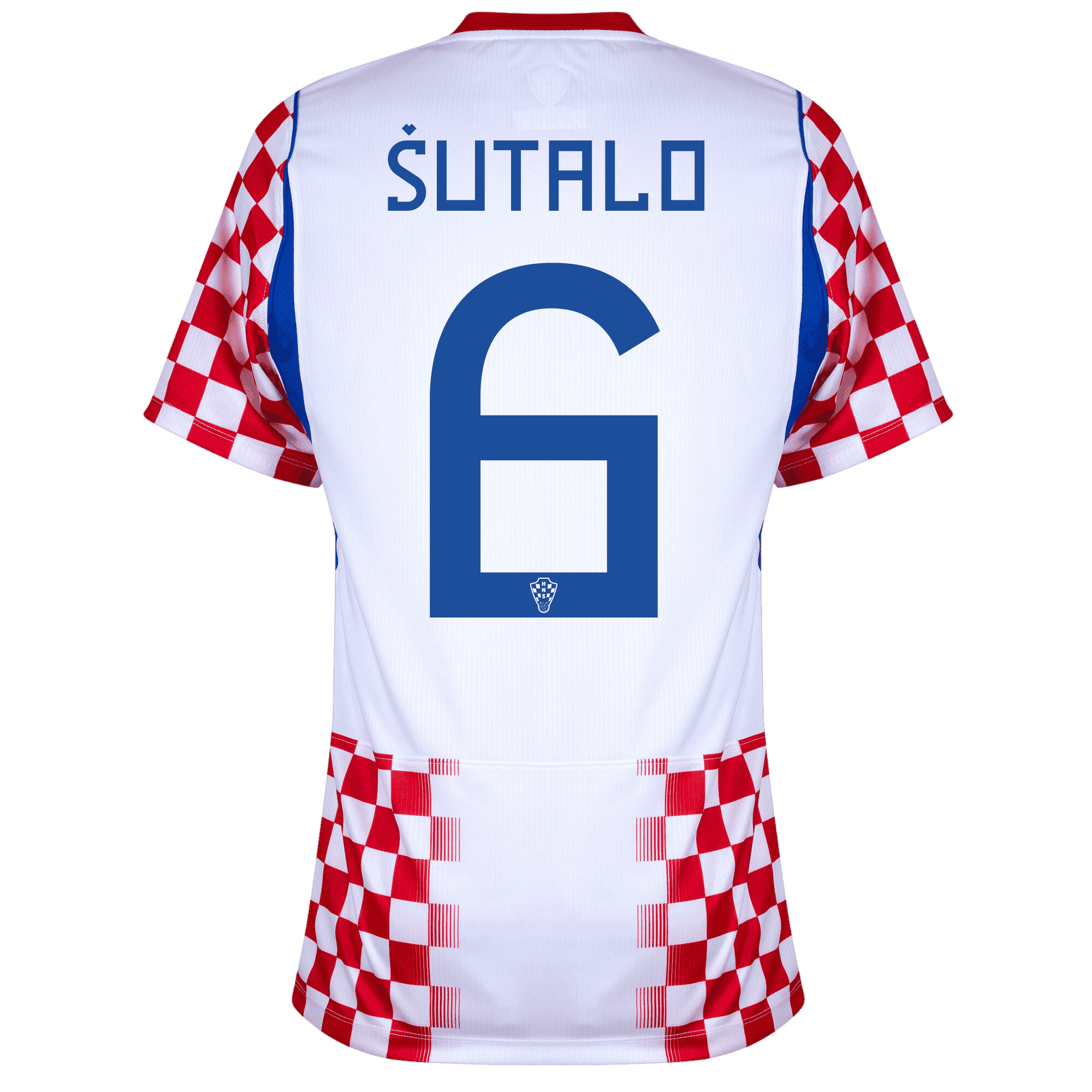 Croatia SUTALO #6 Home World Cup 2026 Jersey Red & White Men's