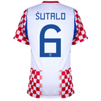 Croatia SUTALO #6 Home World Cup 2026 Jersey Red & White Men's