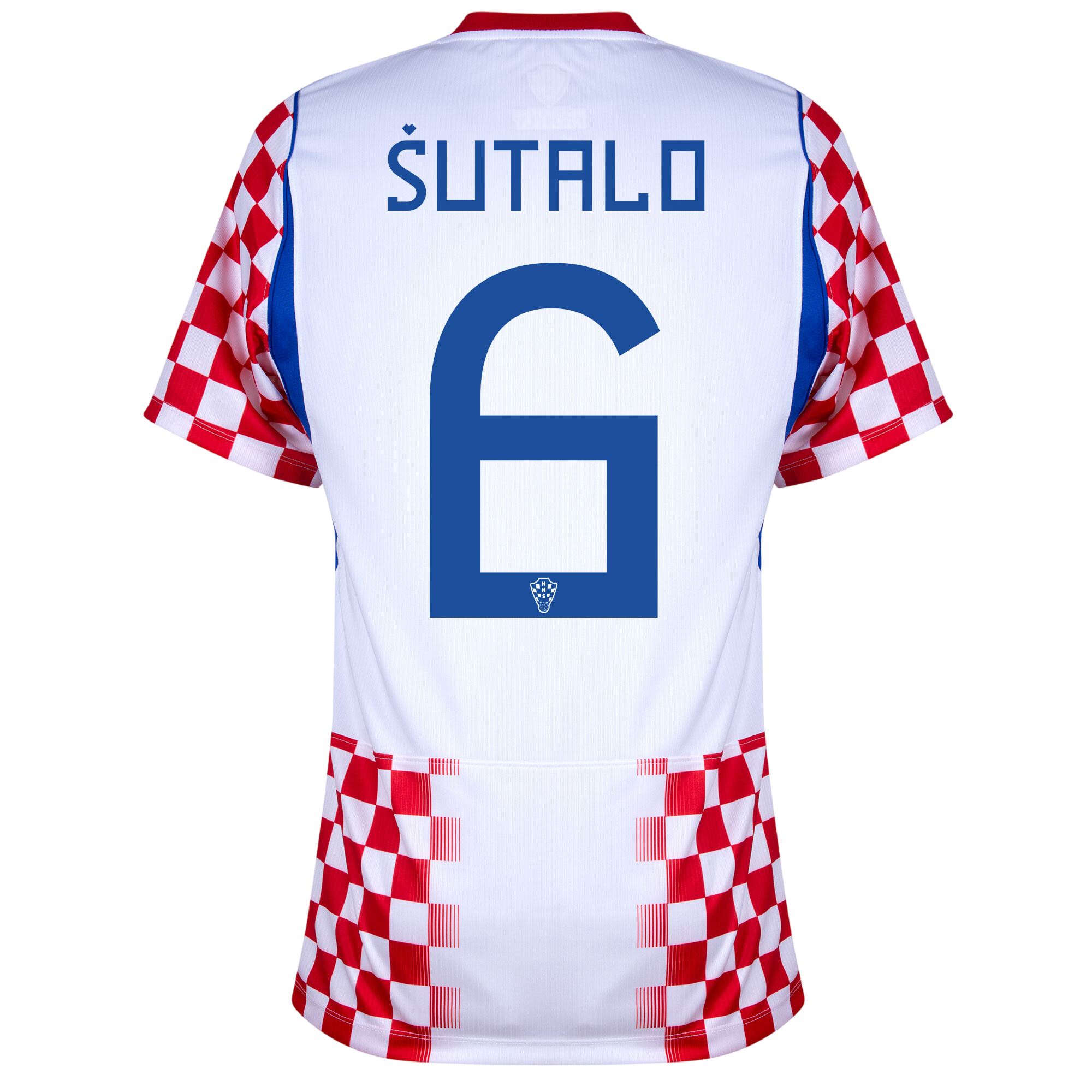 Croatia SUTALO #6 Home World Cup 2026 Jersey Red & White Men's