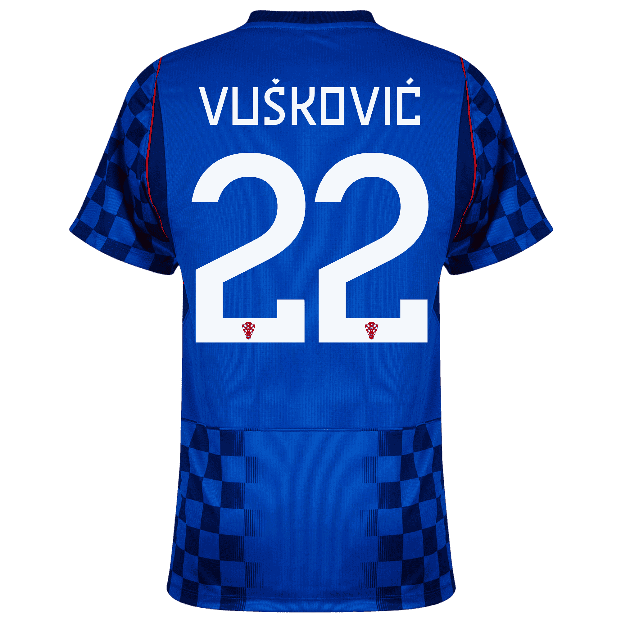 Croatia VUSKOVIC #22 Away World Cup 2026 Jersey Blue Men's