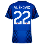 Croatia VUSKOVIC #22 Away World Cup 2026 Jersey Blue Men's