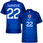 Croatia VUSKOVIC #22 Away World Cup 2026 Jersey Blue Men's