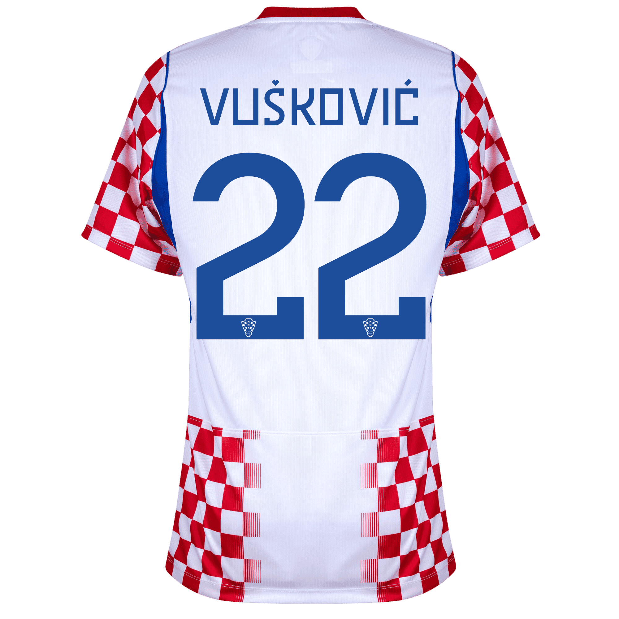 Croatia VUSKOVIC #22 Home World Cup 2026 Jersey Red & White Men's