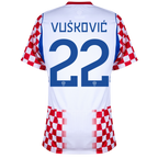 Croatia VUSKOVIC #22 Home World Cup 2026 Jersey Red & White Men's