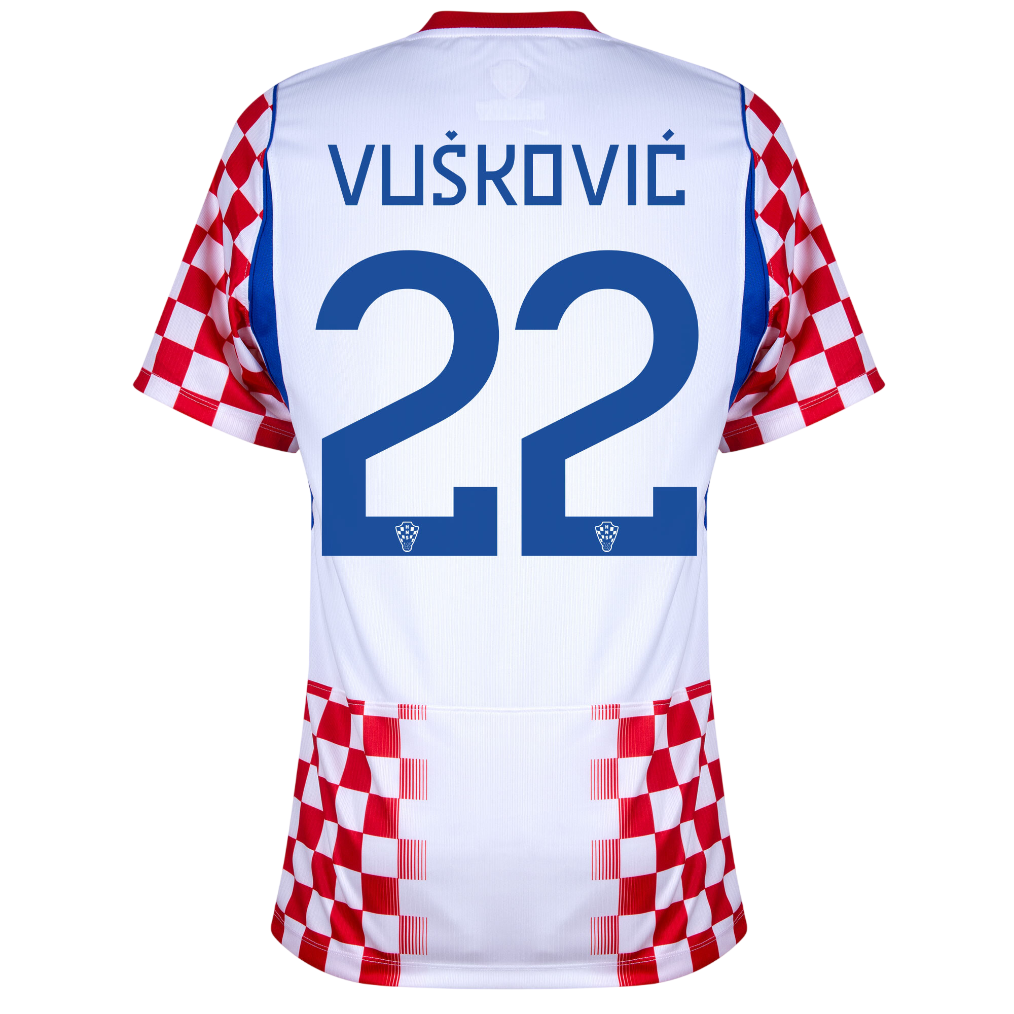 Croatia VUSKOVIC #22 Home World Cup 2026 Jersey Red & White Men's