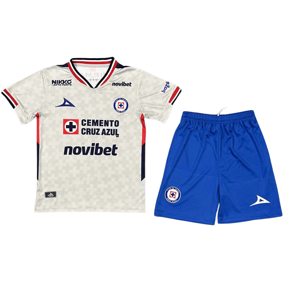 Cruz Azul Away 2025/26 Kit White Kids