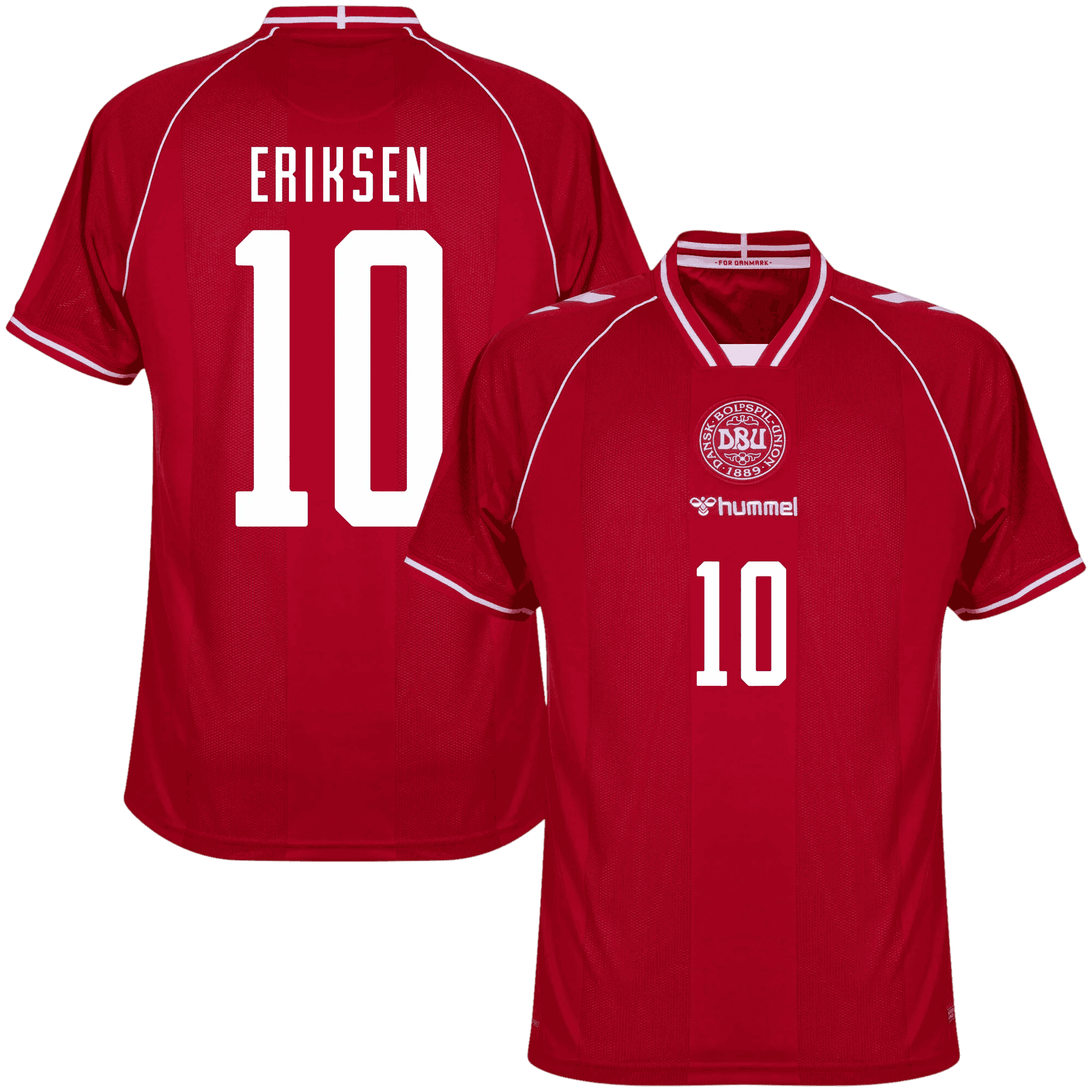 Denmark ERIKSEN #10 Home World Cup 2026 Jersey Red Men's