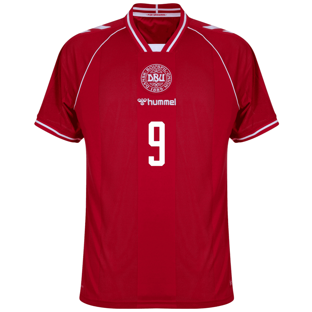 Denmark HØJLUND #9 Home World Cup 2026 Jersey Red Men's
