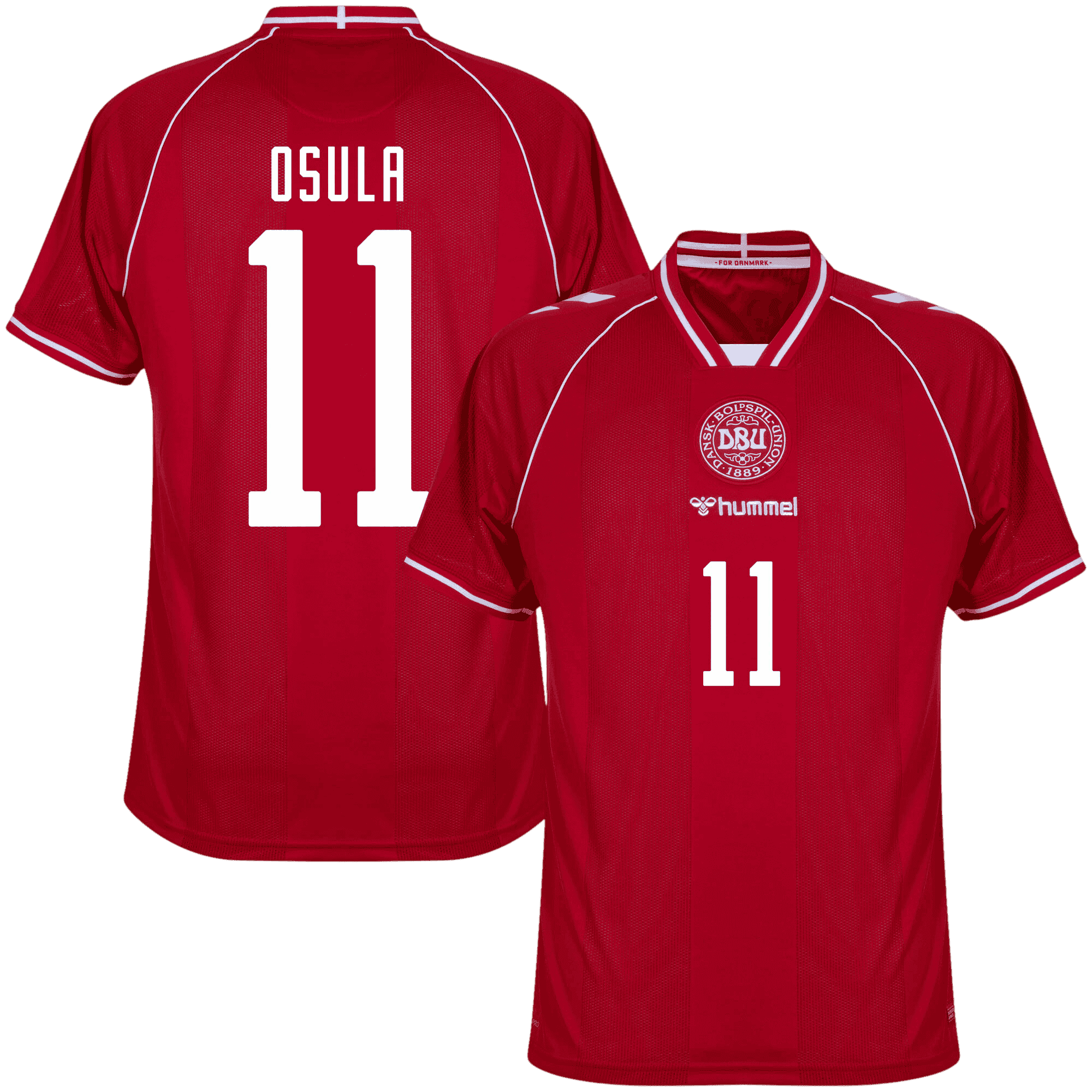 Denmark OSULA #11 Home World Cup 2026 Jersey Red Men's
