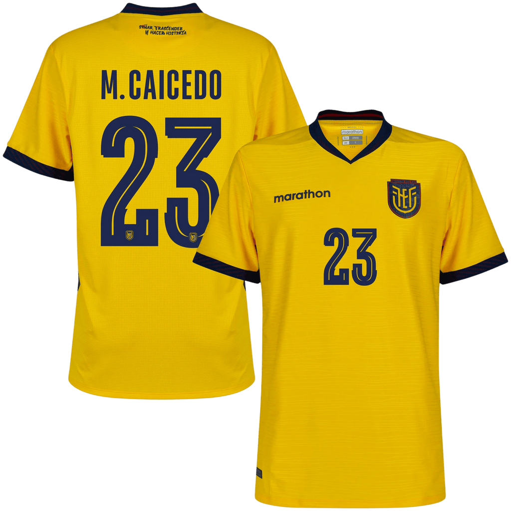Ecuador M.CAICEDO #23 Home World Cup 2026 Jersey Yellow Men's