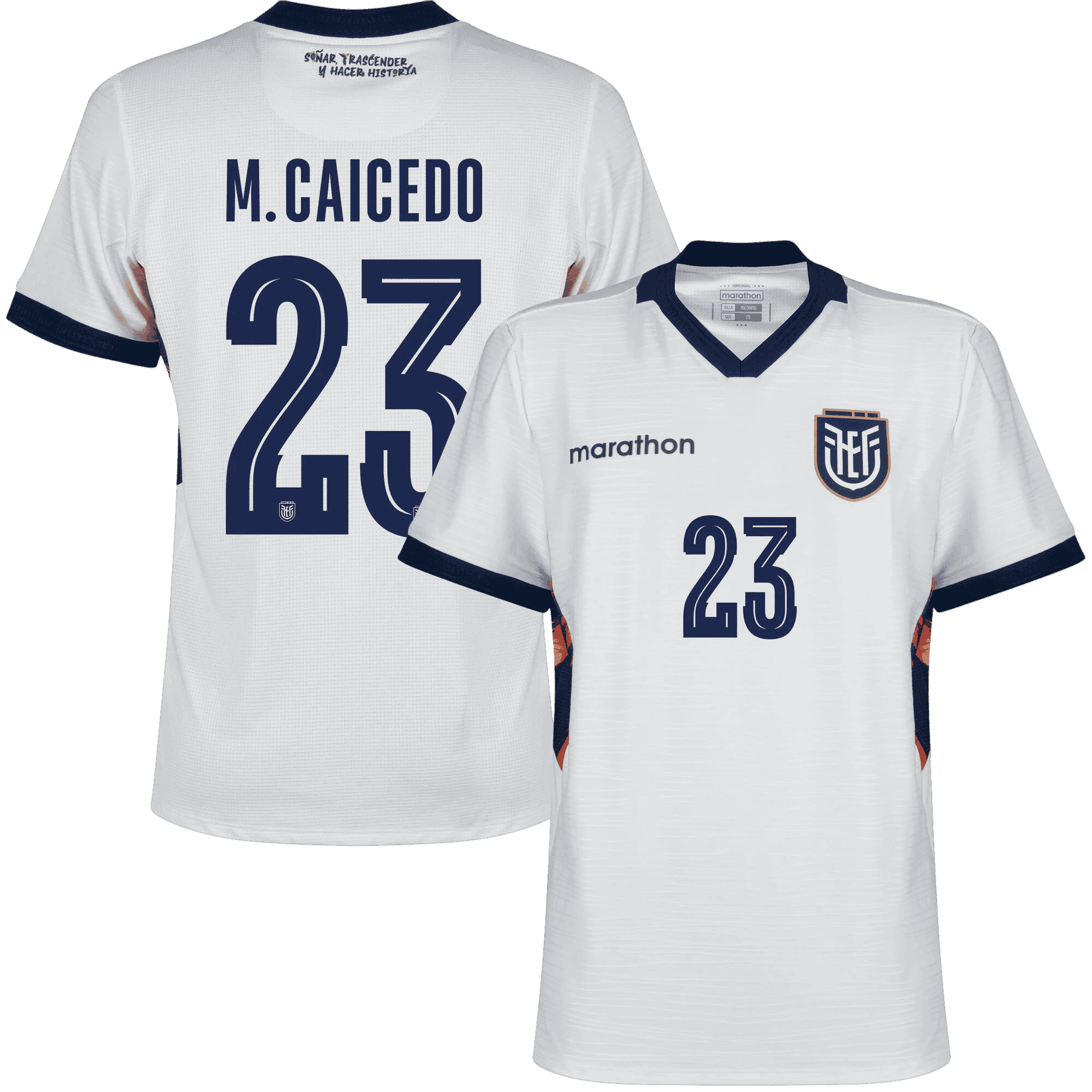 Ecuador M.CAICEDO #23 Third World Cup 2026 Jersey White Men's