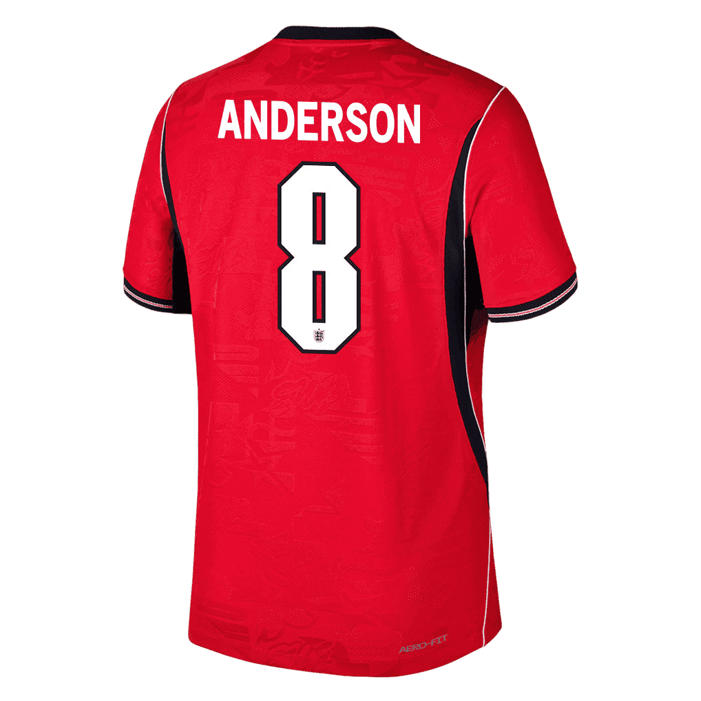 England ANDERSON #8 Away World Cup 2026 Jersey Red Men's