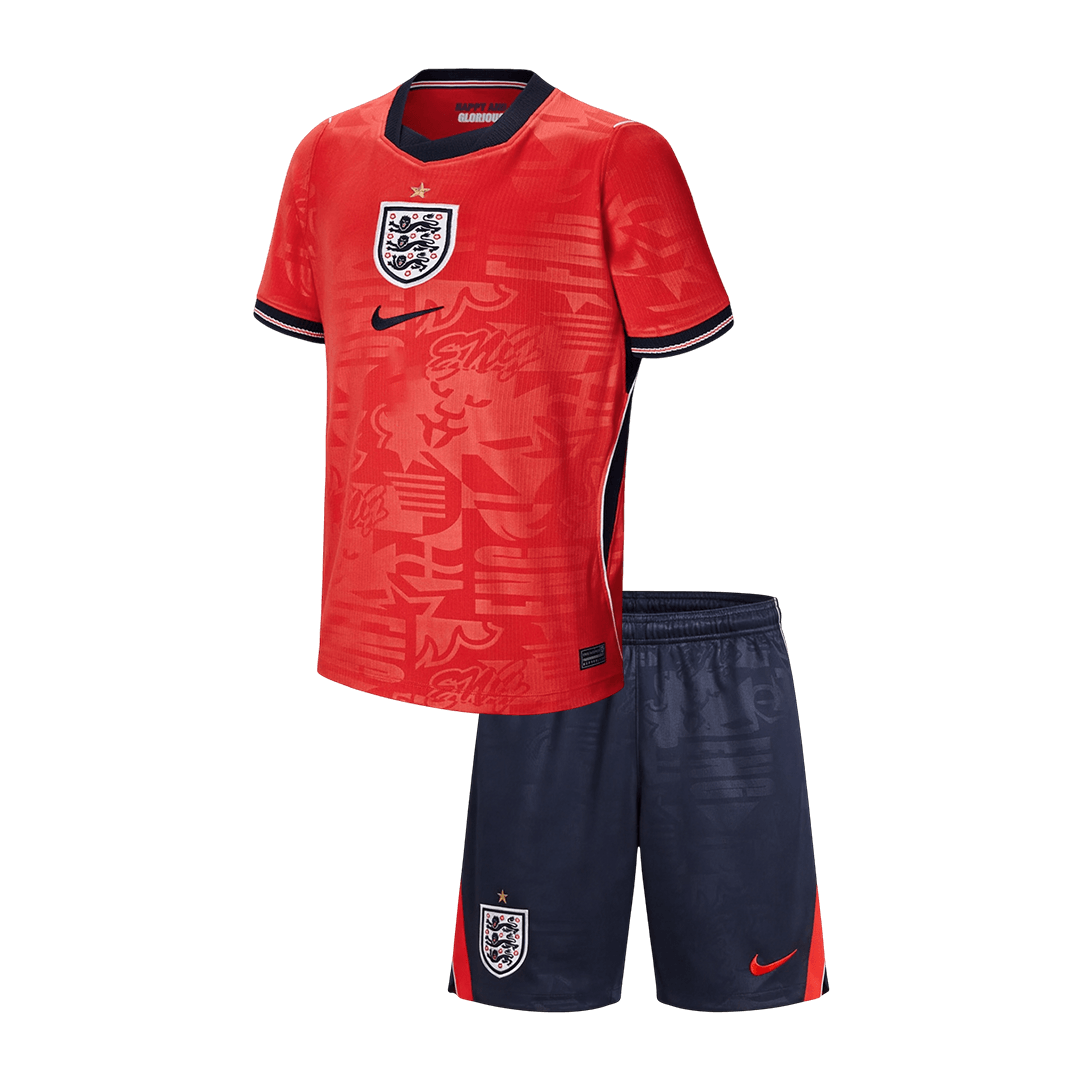 England Away World Cup 2026 Kit Red Kids