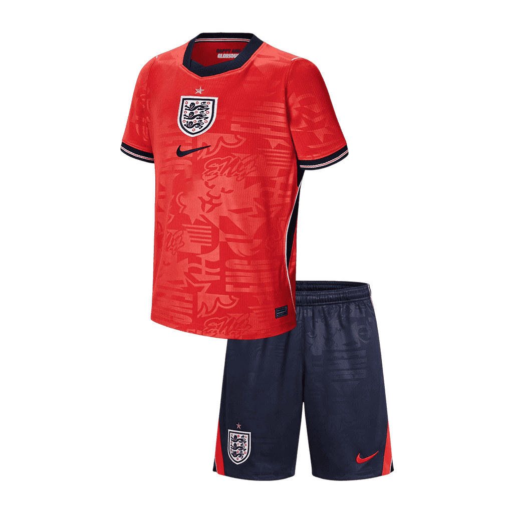 England Away World Cup 2026 Kit Red Kids