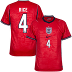 England DECLAN RICE #4 Away World Cup 2026 Jersey Red Men's