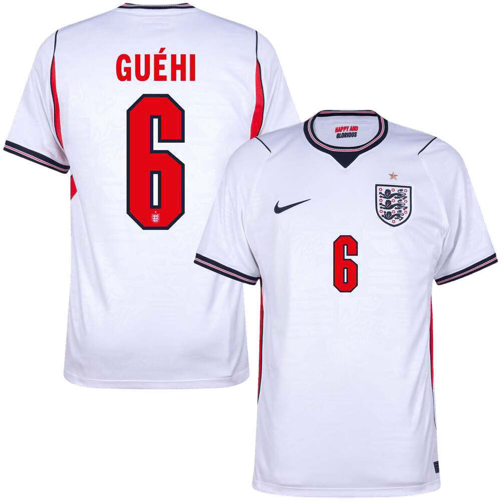 England GUÉHI #6 Home World Cup 2026 Jersey White Men's