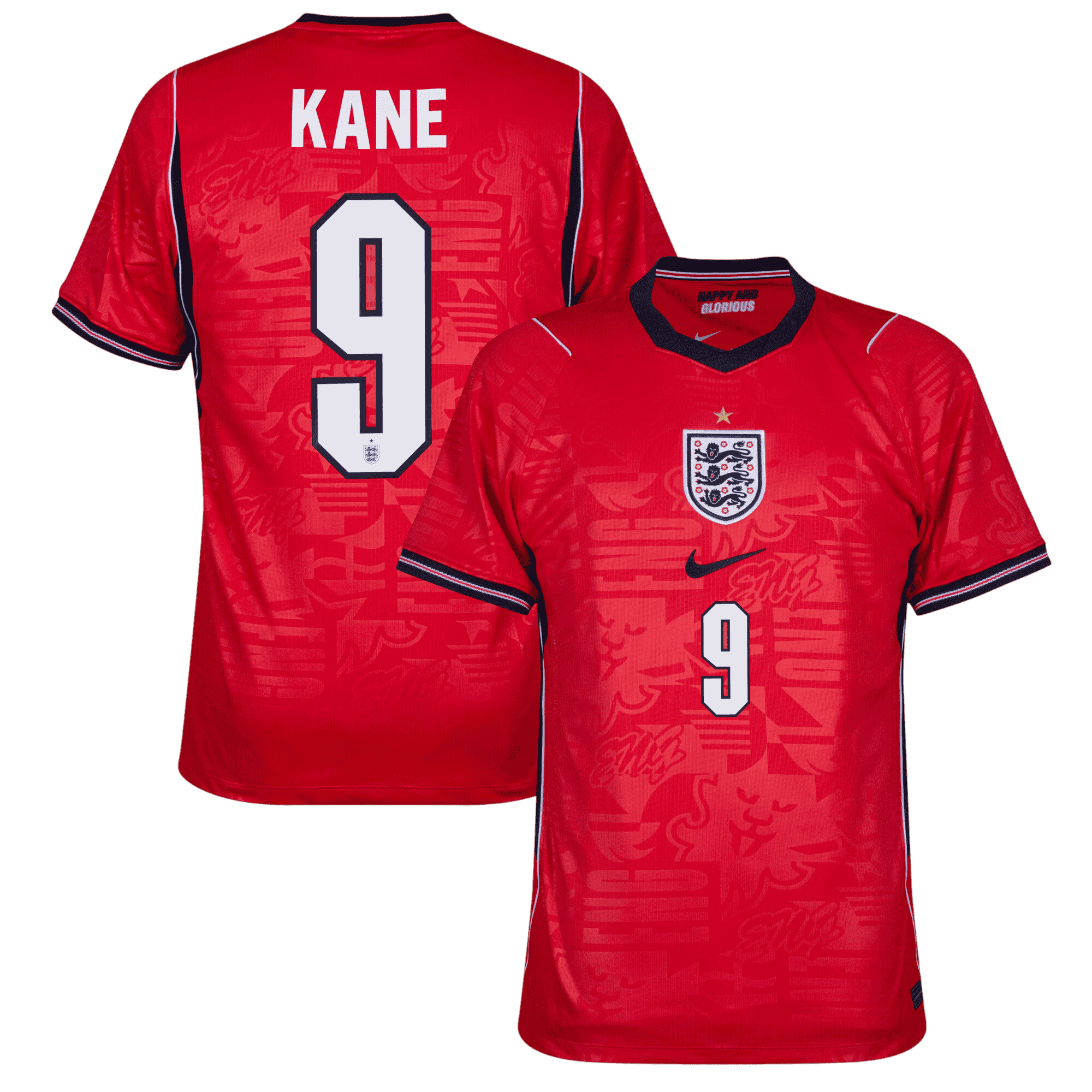 England HARRY KANE #9 Away World Cup 2026 Jersey Red Men's