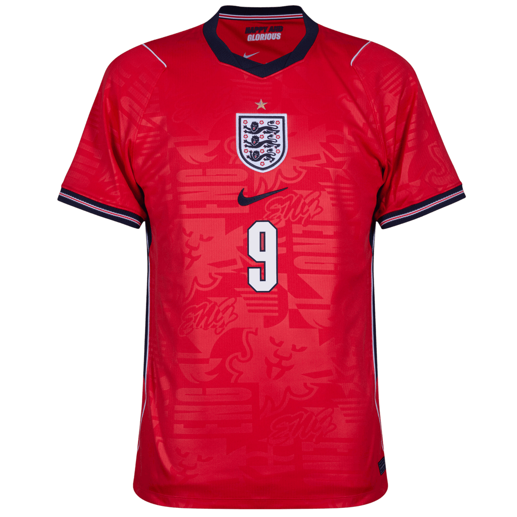 England HARRY KANE #9 Away World Cup 2026 Jersey Red Men's