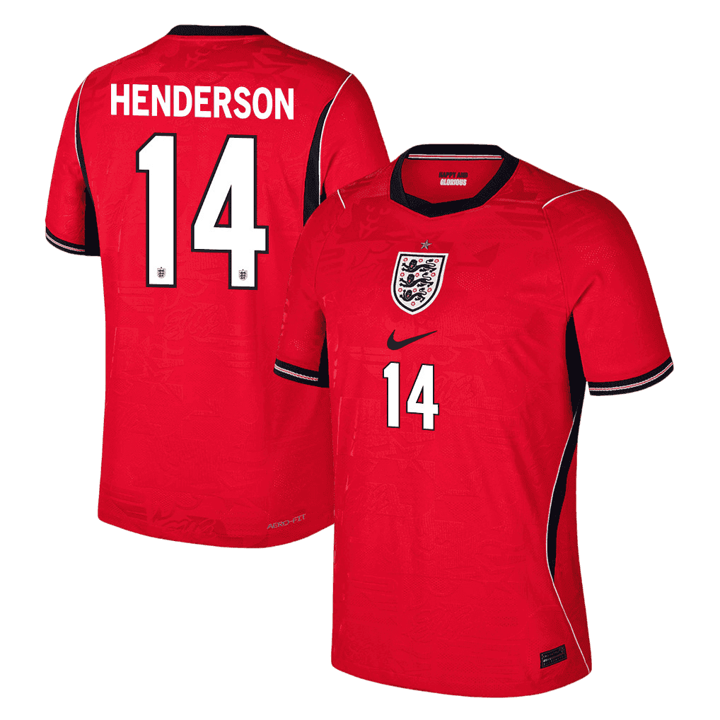 England HENDERSON #14 Away World Cup 2026 Jersey Red Men's
