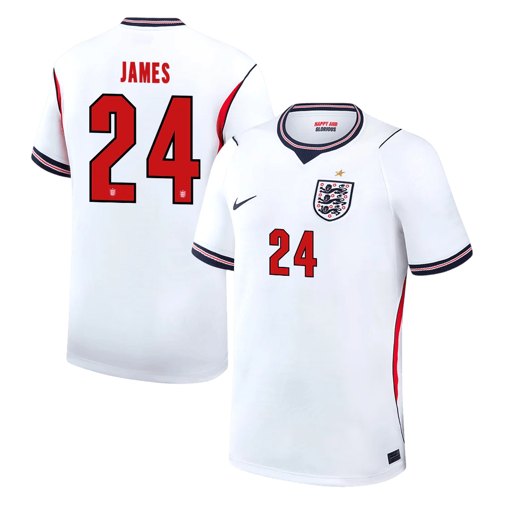 England JAMES #24 Home World Cup 2026 Jersey White Men's