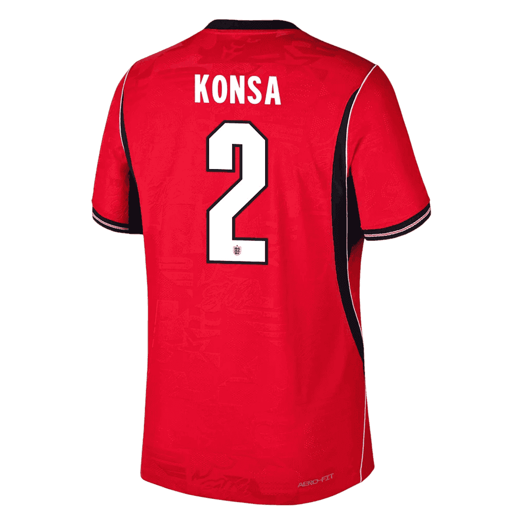 England KONSA #2 Away World Cup 2026 Jersey Red Men's