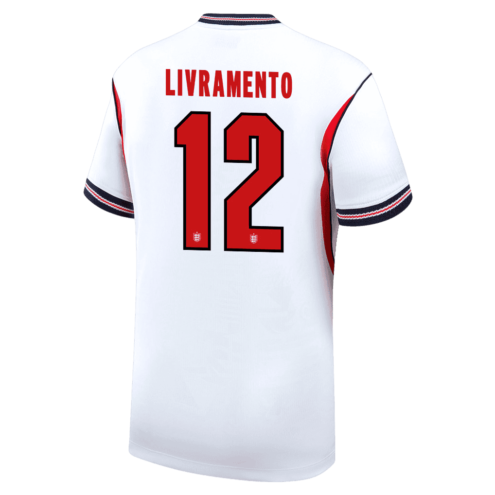 England LIVRAMENTO #12 Home World Cup 2026 Jersey White Men's