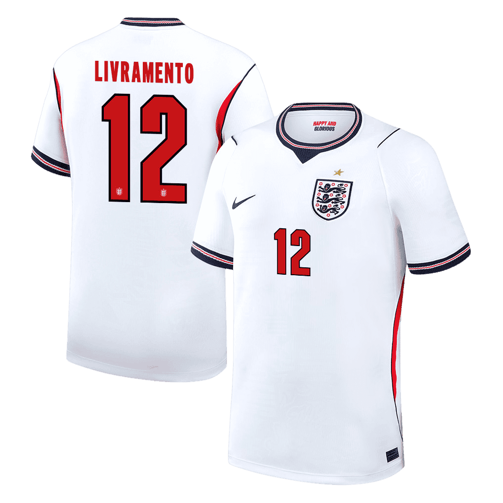 England LIVRAMENTO #12 Home World Cup 2026 Jersey White Men's