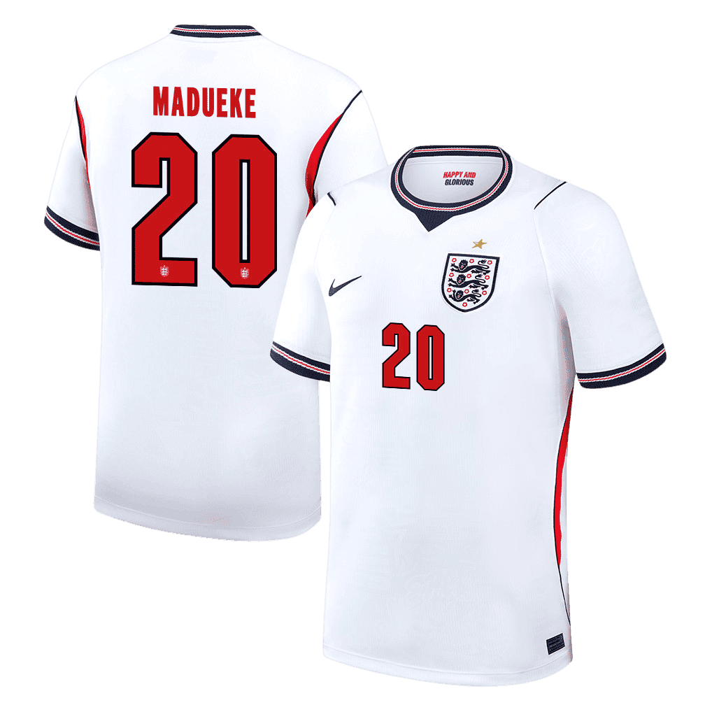 England MADUEKE #20 Home World Cup 2026 Jersey White Men's